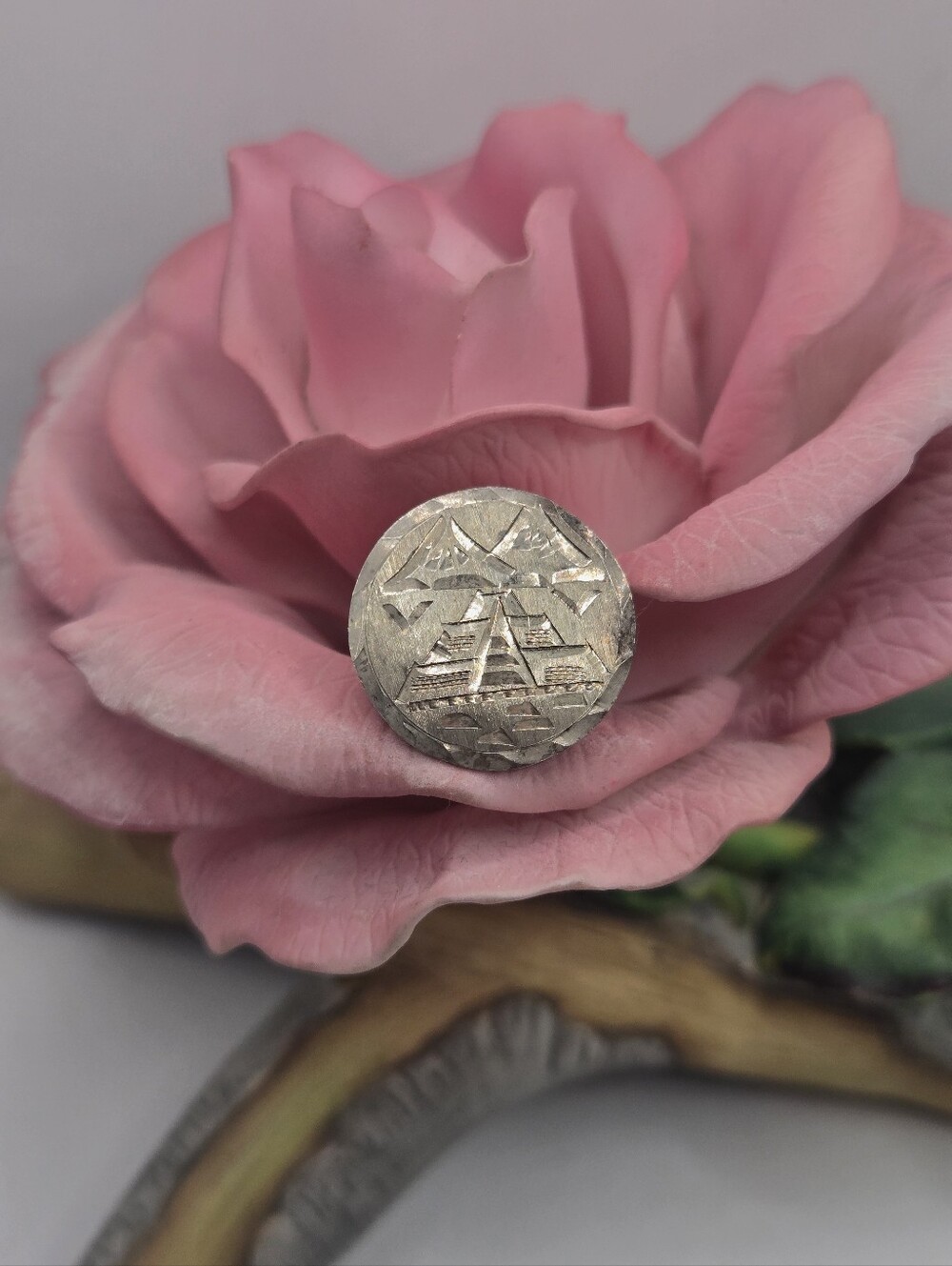 Vintage Alpaca Sterling Silver Cufflink Mexico